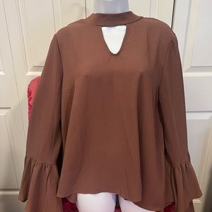 Really pretty mauve/brown xl blouse